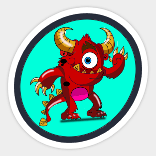 Red monster Sticker